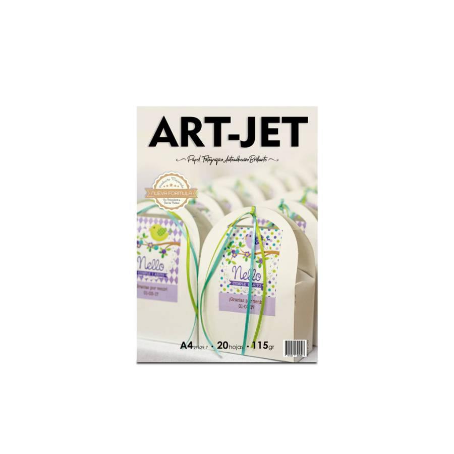 Papel Adhesivo Brillante Arjet 115g