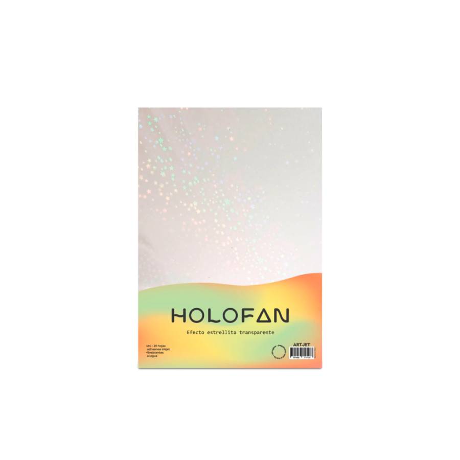 Papel Arjet Adhesivo Holográfico FX Estrellita Transparente