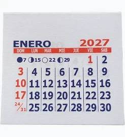 Calendario Mensual Troquelado